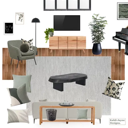 Contemporary Australian Living Room Interior Design Mood Board by Kahli Jayne Designs on Style Sourcebook