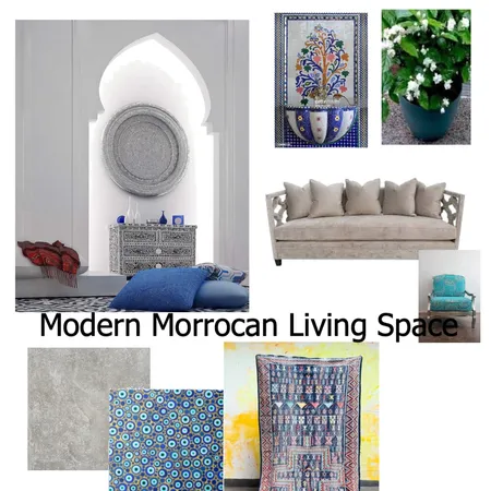 Modern Moroccan Living Space Interior Design Mood Board by shut on Style Sourcebook