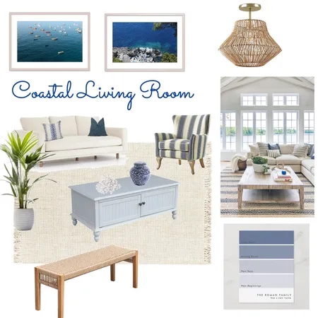 Coastal Living Room Interior Design Mood Board by Lazuli Azul Designs on Style Sourcebook