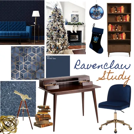 Ravenclaw Study Interior Design Mood Board by Alessia Malara on Style Sourcebook