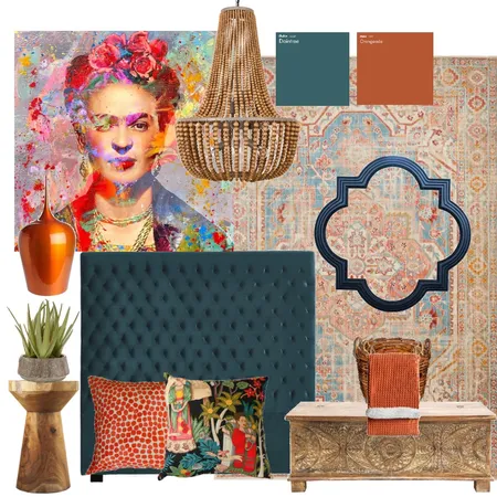 frida kahlo bedroom Interior Design Mood Board by aeshaosman on Style Sourcebook