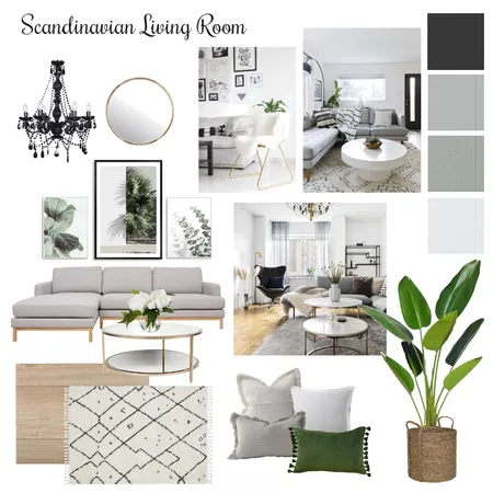 Scandinavian Living Room Interior Design Mood Board by Faye Bahrami on Style Sourcebook