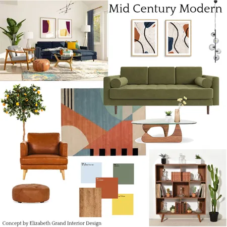 Mid Century Modern Interior Design Mood Board by Elizabeth Grand on Style Sourcebook