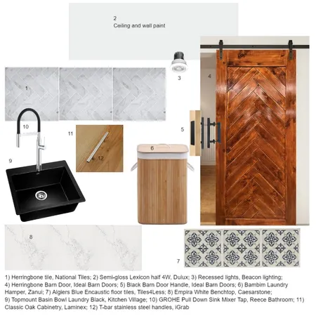 Becker - Sample Board Laundry Proposal Interior Design Mood Board by Davinia Lorretta Design on Style Sourcebook