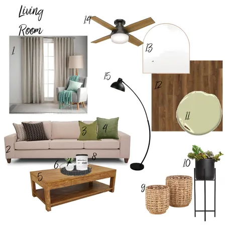 Module 9 Living room Sample Board Interior Design Mood Board by Jessica on Style Sourcebook