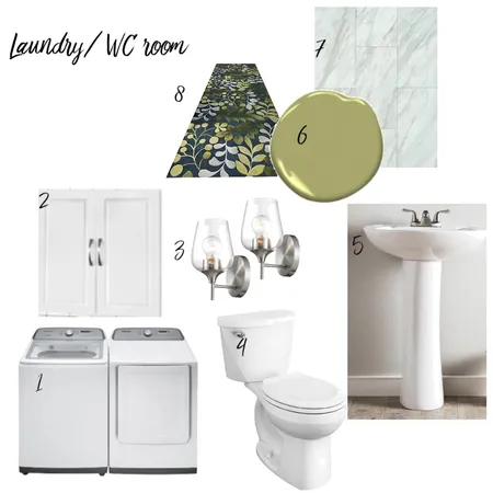 Module 9 Laundry/WC Sample Board Interior Design Mood Board by Jessica on Style Sourcebook