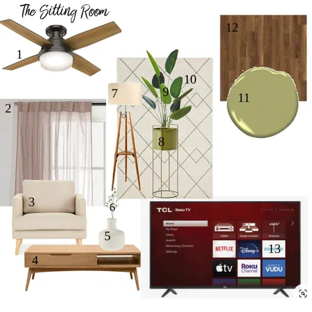 Module 9 Sitting Room Sample Board Interior Design Mood Board by Jessica on Style Sourcebook