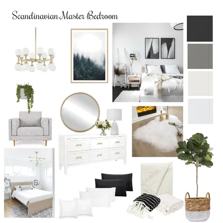 Scandinavian Master Bedroom Interior Design Mood Board by Faye Bahrami on Style Sourcebook