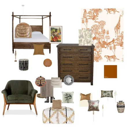 African Bedroom Interior Design Mood Board by jlevesque on Style Sourcebook