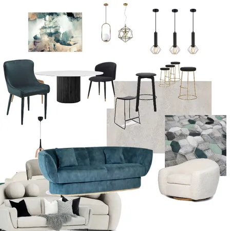 Ramona dining lounge concept 2 Interior Design Mood Board by Little Design Studio on Style Sourcebook