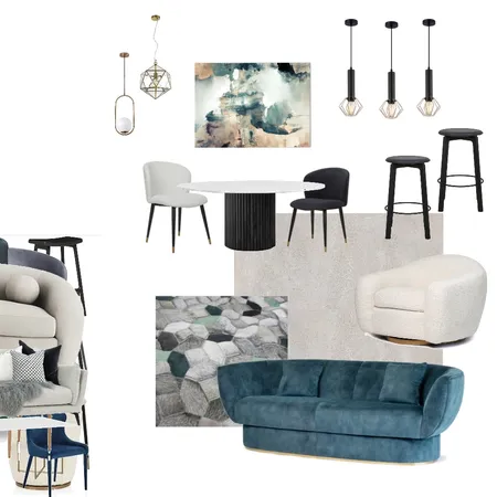 Ramona dining lounge concept 3 Interior Design Mood Board by Little Design Studio on Style Sourcebook