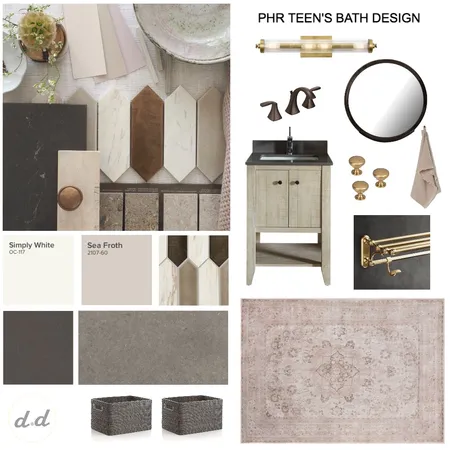 PHR Teen's Bath Mood Interior Design Mood Board by dieci.design on Style Sourcebook