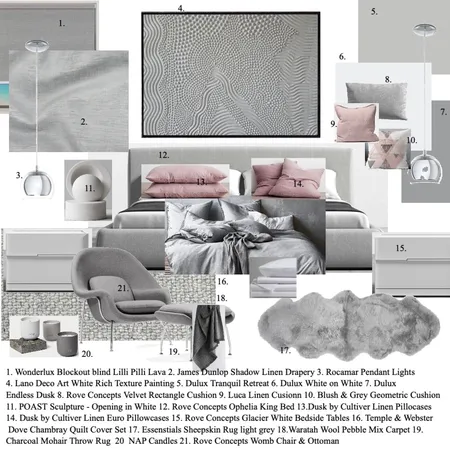 Master Bedroom Interior Design Mood Board by Margie Ferguson on Style Sourcebook