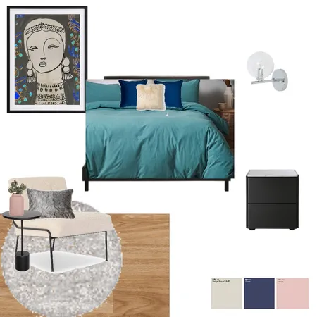 Master bedroom - teal cover Interior Design Mood Board by smallnads on Style Sourcebook