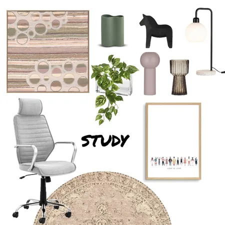 Study - Glenroy Interior Design Mood Board by KUTATA Interior Styling on Style Sourcebook