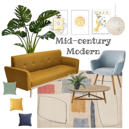 mid--century Interior Design Mood Board by Amina Yazici on Style Sourcebook