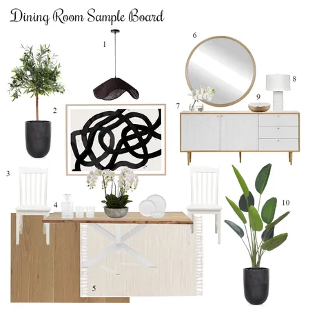 Dining Room Sample Board Interior Design Mood Board by Faye Bahrami on Style Sourcebook
