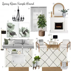 Scandinavian Living Room Sample Board Interior Design Mood Board by Faye Bahrami on Style Sourcebook