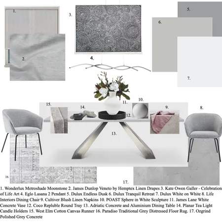 Dining Room Interior Design Mood Board by Margie Ferguson on Style Sourcebook