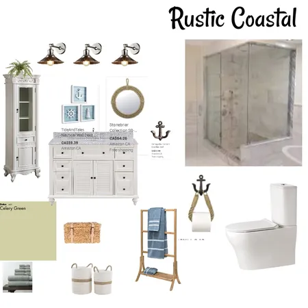 rustic coastal bathroom Interior Design Mood Board by Christine Bilan on Style Sourcebook
