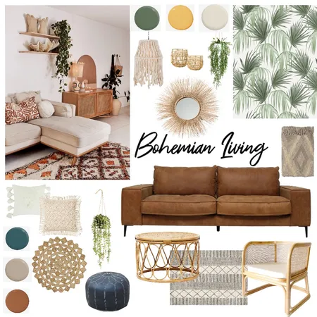Bohemian Living Interior Design Mood Board by Emmie on Style Sourcebook