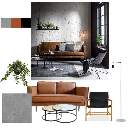 indrustrial living room Interior Design Mood Board by asterisb on Style Sourcebook