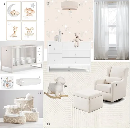 Nursery Sample Board.. Interior Design Mood Board by Uyanga on Style Sourcebook