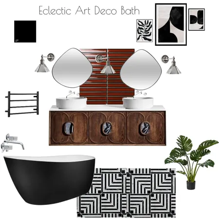 Eclectic Art Deco Bath Interior Design Mood Board by vanessatdesigns on Style Sourcebook