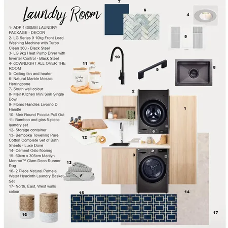 LAUNDRY ROOM Interior Design Mood Board by MINA DESIGN STUDIO on Style Sourcebook