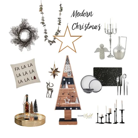 Modern Christmas Interior Design Mood Board by Clare Elizabeth Design on Style Sourcebook
