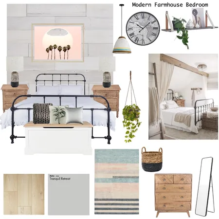 Modern Farmhouse Bedroom Interior Design Mood Board by skyebar16 on Style Sourcebook