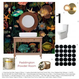Paddington Powder Room Interior Design Mood Board by Juliet Fieldew Interiors on Style Sourcebook