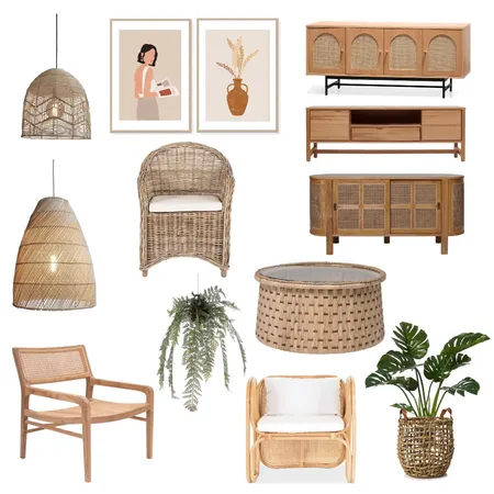 Rattan Furniture Interior Design Mood Board by Lilach Weinberger on Style Sourcebook