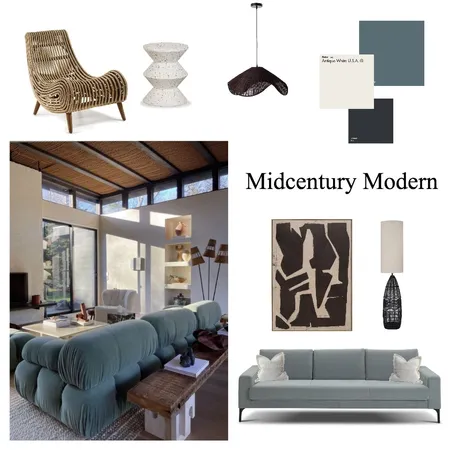 Midcentury modern Interior Design Mood Board by Ciara Kelly on Style Sourcebook