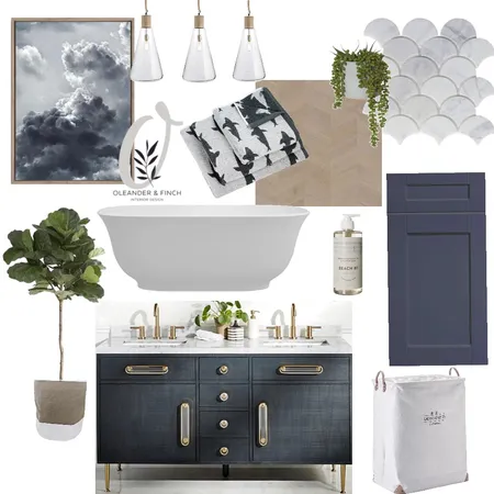 Navy &amp; marble Interior Design Mood Board by Oleander & Finch Interiors on Style Sourcebook