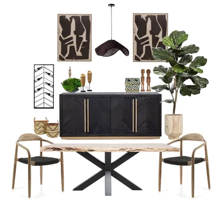 Afro chic dining room Interior Design Mood Board by ShaynaWalkerDesigns@gmail.com on Style Sourcebook