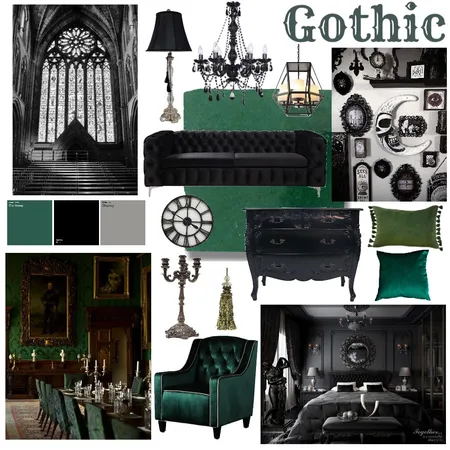 Gothic Interior Design Mood Board by ashleighpaige on Style Sourcebook