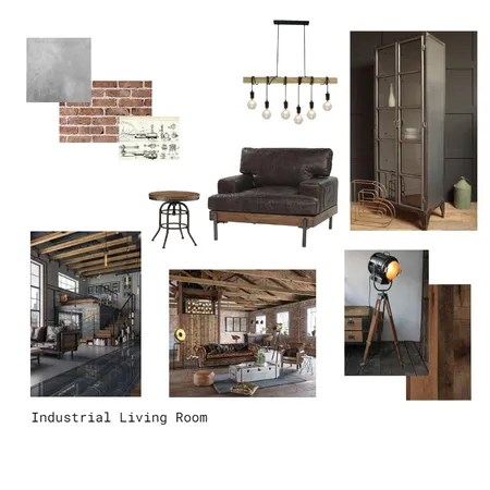 Industrial style Mood board Interior Design Mood Board by Ausra on Style Sourcebook