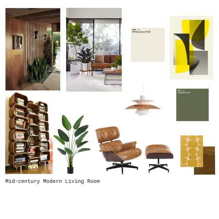 Mid-century Modern Living Room Interior Design Mood Board by Ausra on Style Sourcebook