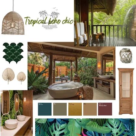 Tropical Boho Chic Interior Design Mood Board by eleonorelo on Style Sourcebook