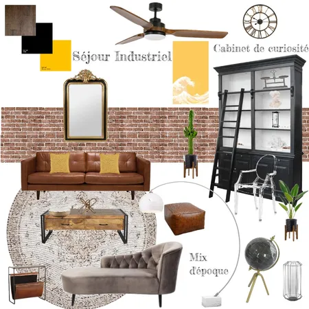 Industrial Living room Interior Design Mood Board by MarionGuerin on Style Sourcebook
