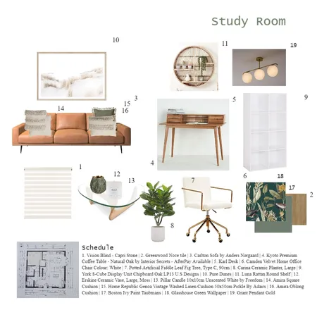 module 9 study room Interior Design Mood Board by karensiatay on Style Sourcebook