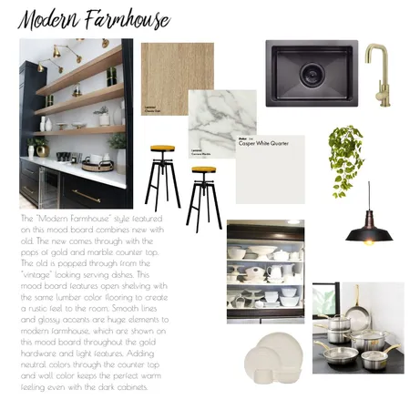 Modern Farmhouse Interior Design Mood Board by Madison Wright on Style Sourcebook