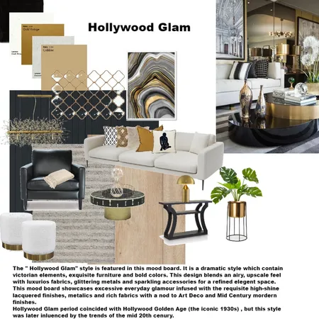 Hollywood glam Interior Design Mood Board by tillynesh on Style Sourcebook