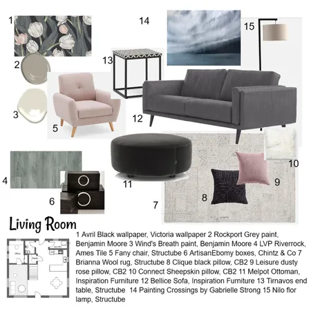 Module 9 living room Interior Design Mood Board by Beverlea on Style Sourcebook