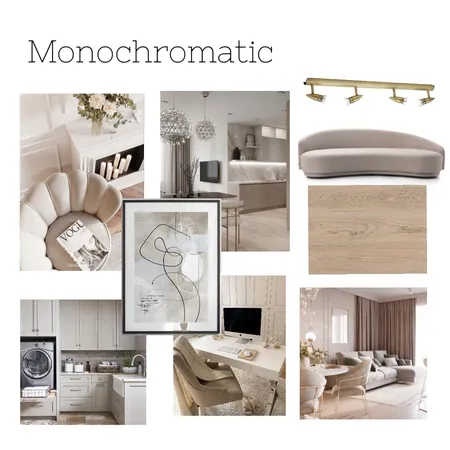 Monochromatic Interior Design Mood Board by juliabat on Style Sourcebook
