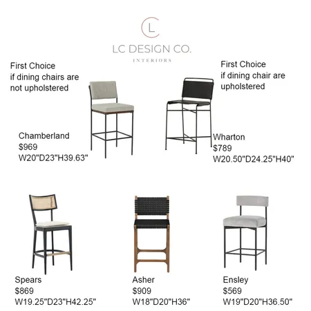 Stool Options Interior Design Mood Board by LC Design Co. on Style Sourcebook