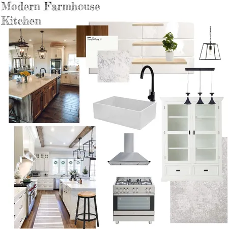 Modern Farmhouse Kitchen Interior Design Mood Board by KLAUDIA on Style Sourcebook