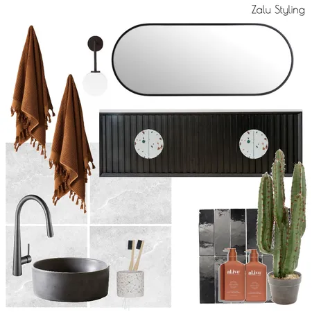 Modern Retro Bathroom Interior Design Mood Board by BecStanley on Style Sourcebook