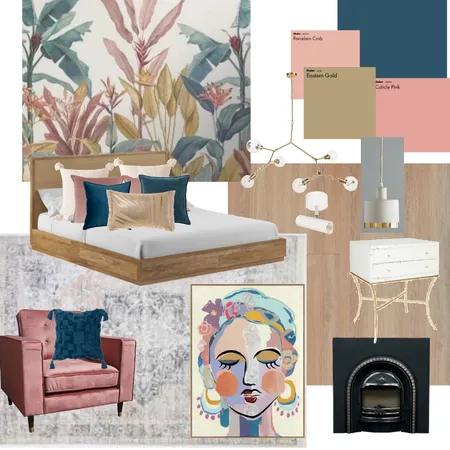touch of teal bedroom Interior Design Mood Board by Ruth Fisher on Style Sourcebook